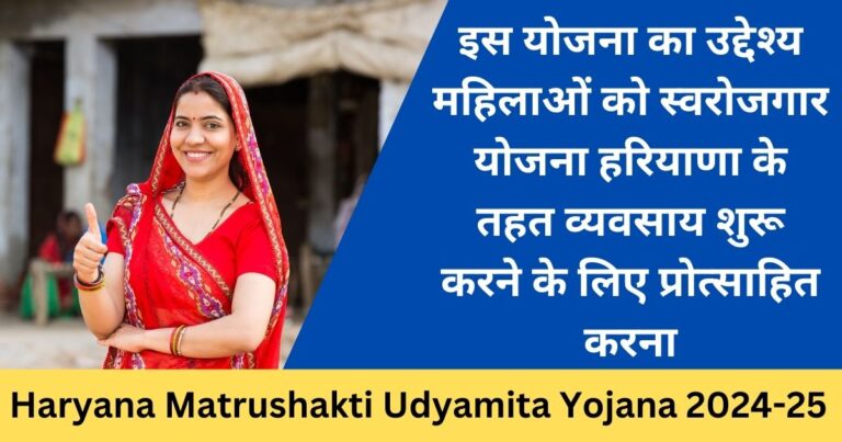 Haryana Matrushakti Udyamita Yojana 2024-25