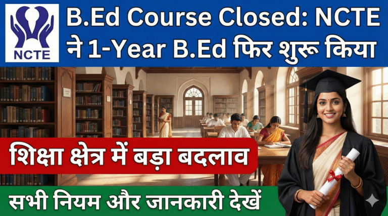 1 Year B.Ed Course 2026