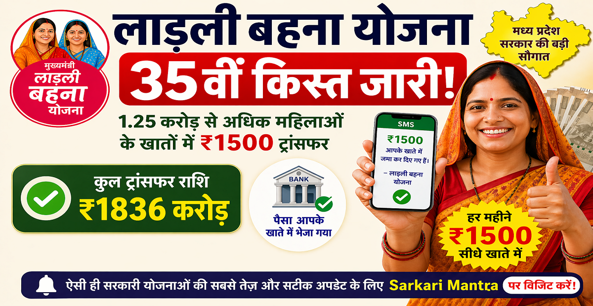 Ladli Behna Yojana 35th Installment Released
