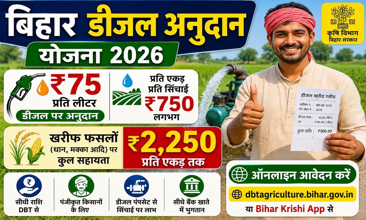 Bihar Diesel Anudan Yojana 2026